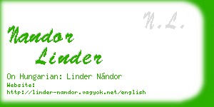 nandor linder business card